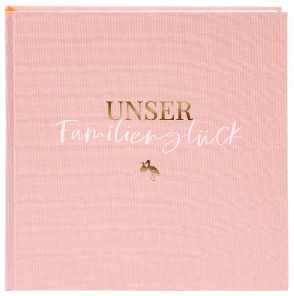 goldbuch Fotoalbum Linum 2.0 Familienglück 30x31 60 Seiten weiß  rose