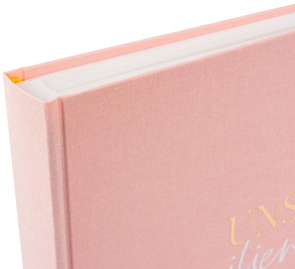 goldbuch Fotoalbum Linum 2.0 Familienglück 30x31 60 Seiten weiß  rose