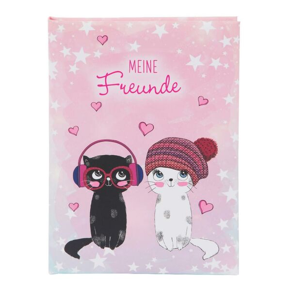 goldbuch Freundebuch 88 illustrierte Seiten  15x21 cm Music for Cats