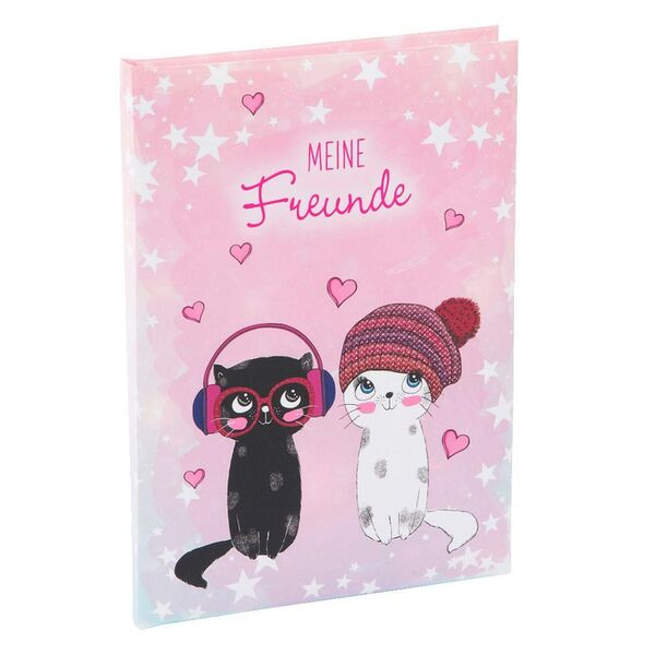 goldbuch Freundebuch 88 illustrierte Seiten  15x21 cm Music for Cats