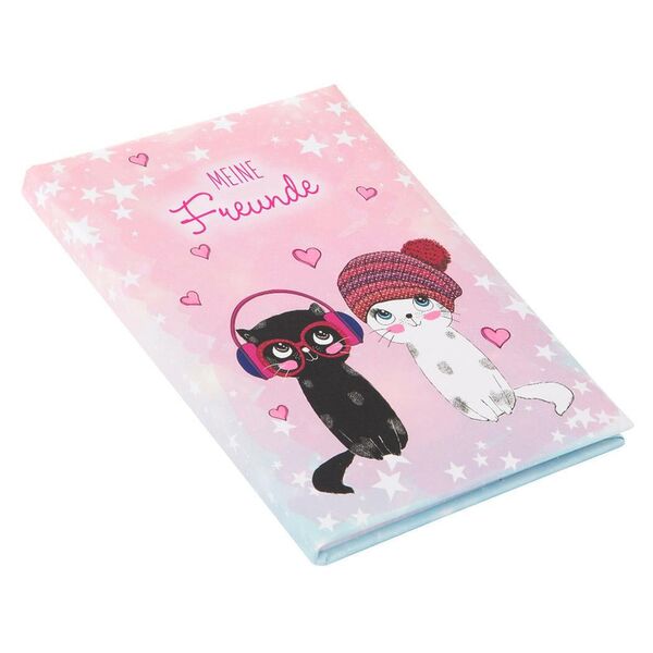 goldbuch Freundebuch 88 illustrierte Seiten  15x21 cm Music for Cats