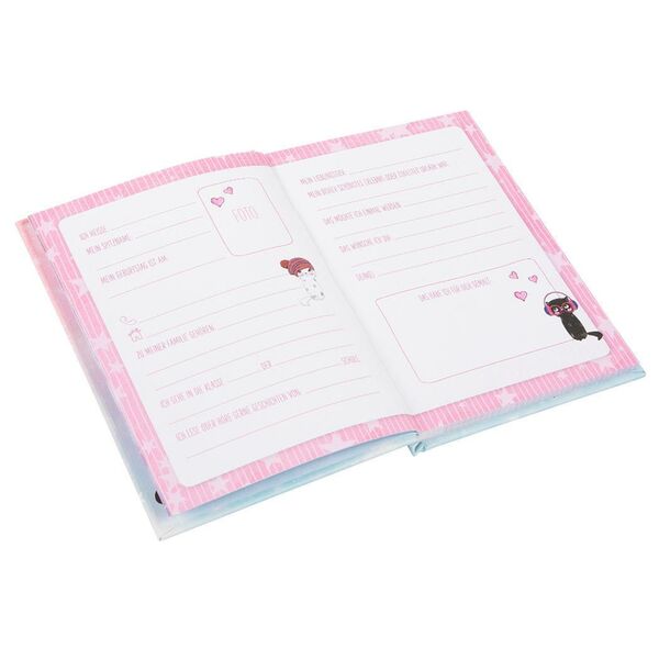 goldbuch Freundebuch 88 illustrierte Seiten  15x21 cm Music for Cats