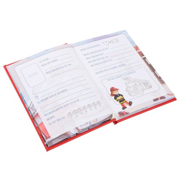 goldbuch Freundebuch 88 illustrierte Seiten  15x21 cm Feuerwehr