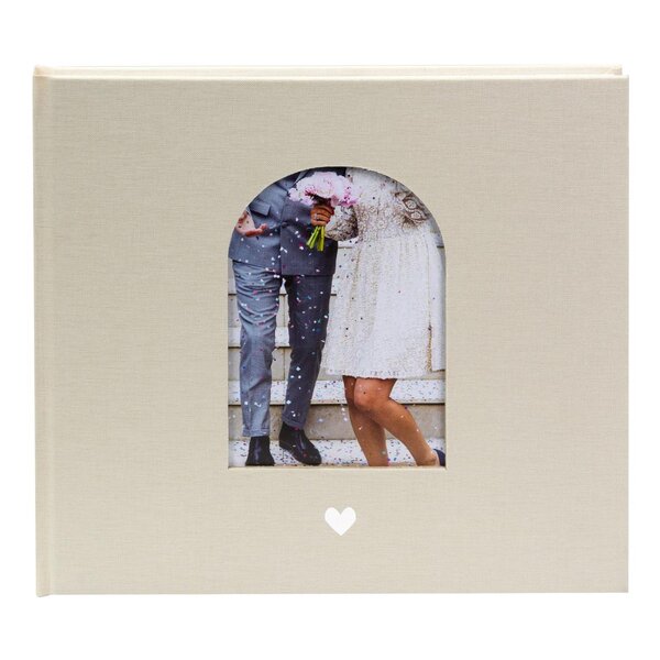 goldbuch Gästebuch Herzensmoment 24,5x22,5 100 illustierte Seiten  beige