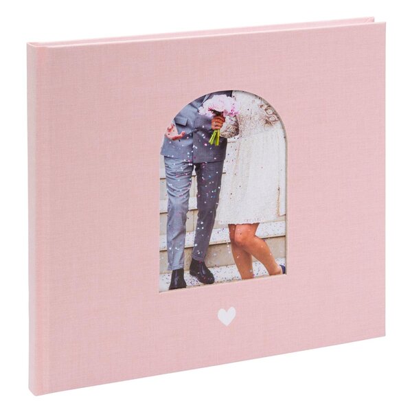 goldbuch Gästebuch Herzensmoment 24,5x22,5 100 illustierte Seiten  rosa