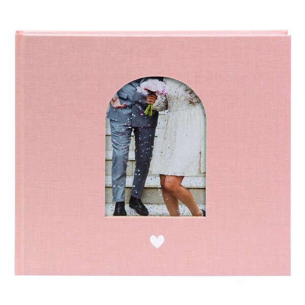 goldbuch Gästebuch Herzensmoment 24,5x22,5 100 illustierte Seiten  rosa