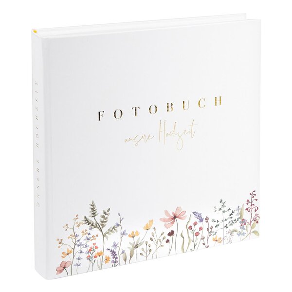 goldbuch Hochzeitsalbum Blütenliebe 24,5x22,5 100 illustrierten Seiten  weiß