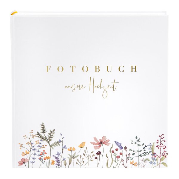 goldbuch Hochzeitsalbum Blütenliebe 24,5x22,5 100 illustrierten Seiten  weiß