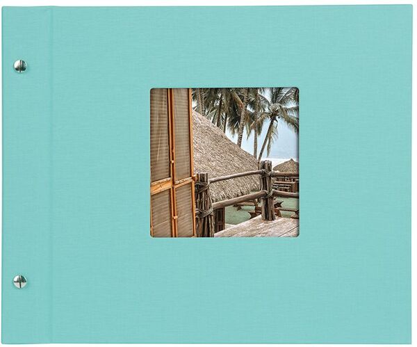 goldbuch Schraubalbum Bella Vista 30x25 40 weiße Seiten  aqua