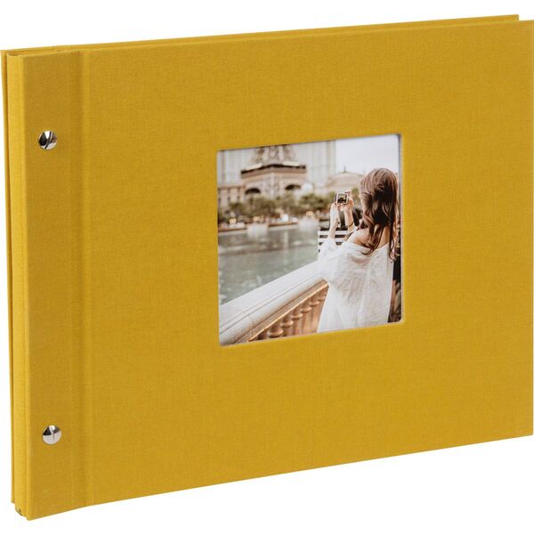 goldbuch Schraubalbum Bella Vista 30x25 40 weiße Seiten  senf