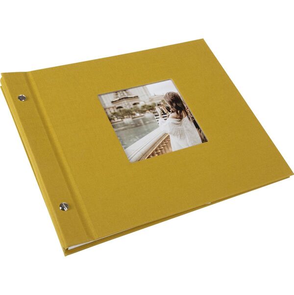 goldbuch Schraubalbum Bella Vista 30x25 40 weiße Seiten  senf