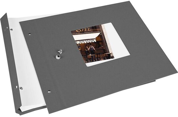 goldbuch Schraubalbum Bella Vista 30x25 40 weiße Seiten  grau