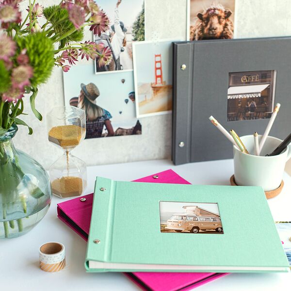 goldbuch Schraubalbum Bella Vista 30x25 40 weiße Seiten  grau