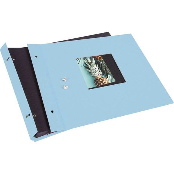 goldbuch Schraubalbum Bella Vista 30x25 40 schwarze Seiten  himmelblau 1 Stück