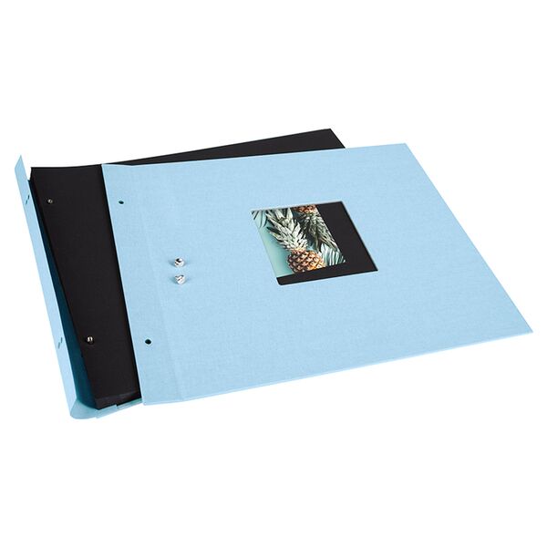 goldbuch Schraubalbum Bella Vista 30x25 40 schwarze Seiten  himmelblau 1 Stück