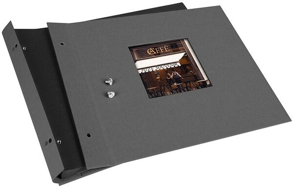 goldbuch Schraubalbum Bella Vista 30x25 40 schwarze Seiten  grau 1 Stück