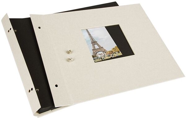 goldbuch Schraubalbum Bella Vista 30x25 40 schwarze Seiten  Sandgrau 1 Stück