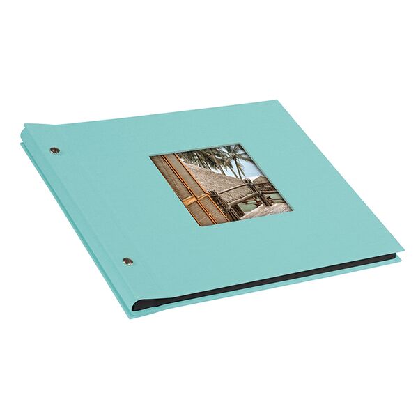 goldbuch Schraubalbum Bella Vista 30x25 40 schwarze Seiten  aqua 1 Stück