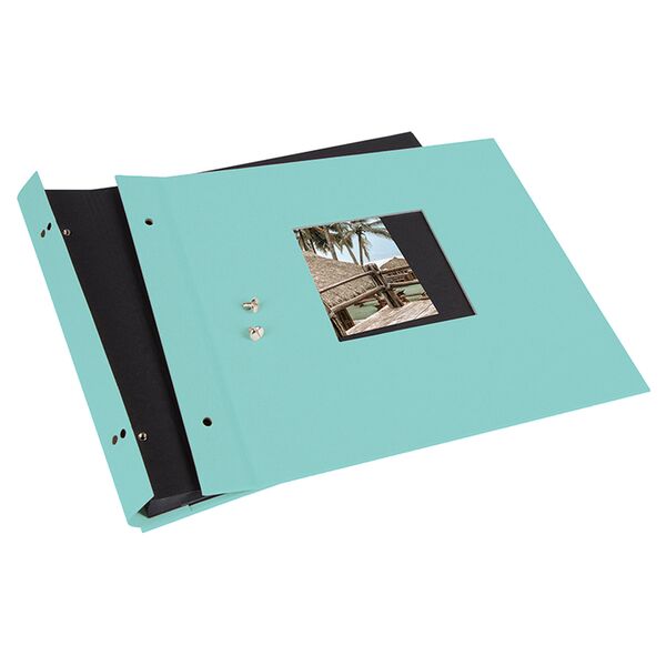 goldbuch Schraubalbum Bella Vista 30x25 40 schwarze Seiten  aqua 1 Stück