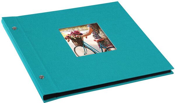 goldbuch Schraubalbum Bella Vista 30x25 40 schwarze Seiten  türkis 1 Stück