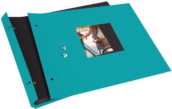 goldbuch Schraubalbum Bella Vista 30x25 40 schwarze Seiten  türkis 1 Stück