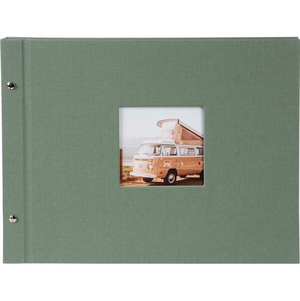 goldbuch Schraubalbum Bella Vista 39x31 40 weiße Seiten  Artischocke