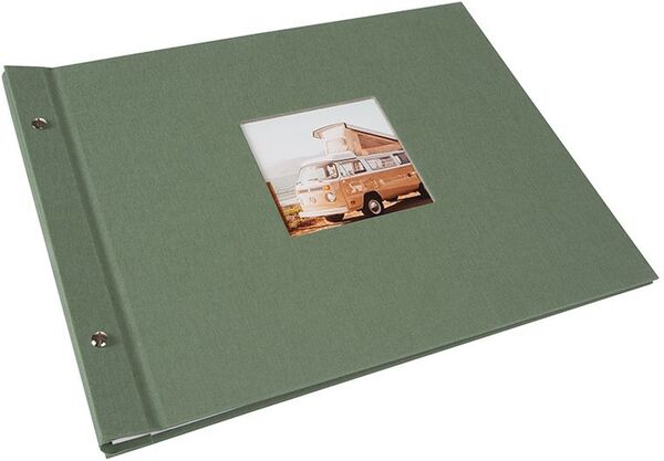 goldbuch Schraubalbum Bella Vista 39x31 40 weiße Seiten  Artischocke