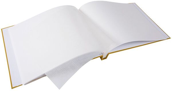 goldbuch Schraubalbum Bella Vista 39x31 40 weiße Seiten  senf