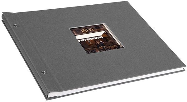 goldbuch Schraubalbum Bella Vista 39x31 40 weiße Seiten  grau