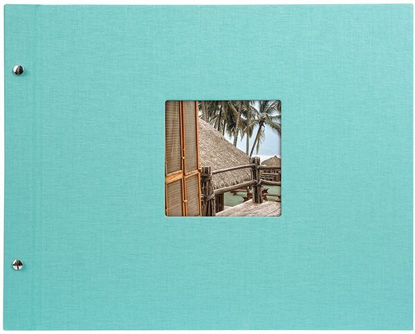 goldbuch Schraubalbum Bella Vista 39x31 40 weiße Seiten  aqua