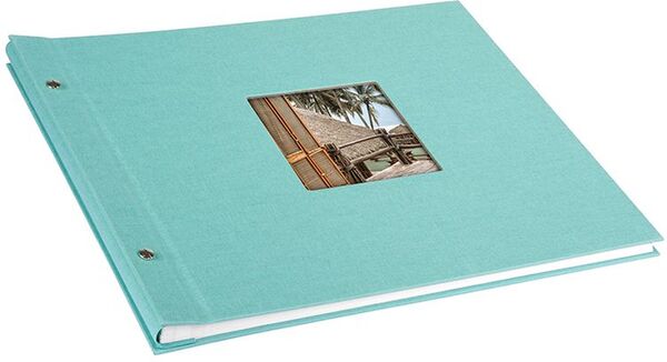 goldbuch Schraubalbum Bella Vista 39x31 40 weiße Seiten  aqua