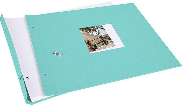 goldbuch Schraubalbum Bella Vista 39x31 40 weiße Seiten  aqua