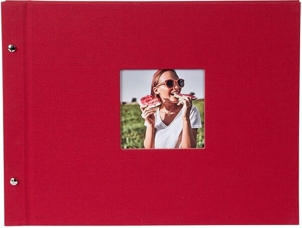 goldbuch Schraubalbum Bella Vista 39x31 40 weiße Seiten  rot