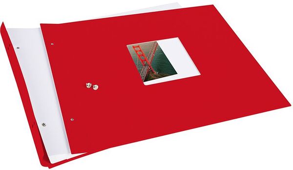 goldbuch Schraubalbum Bella Vista 39x31 40 weiße Seiten  rot