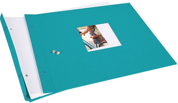 goldbuch Schraubalbum Bella Vista 39x31 40 weiße Seiten  türkis