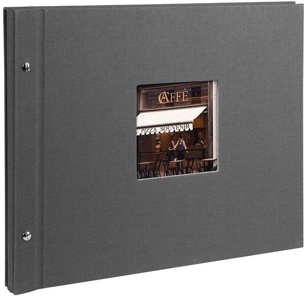 goldbuch Schraubalbum Bella Vista 39x31 40 schwarze Seiten  grau