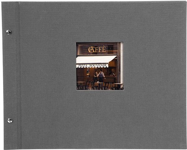 goldbuch Schraubalbum Bella Vista 39x31 40 schwarze Seiten  grau
