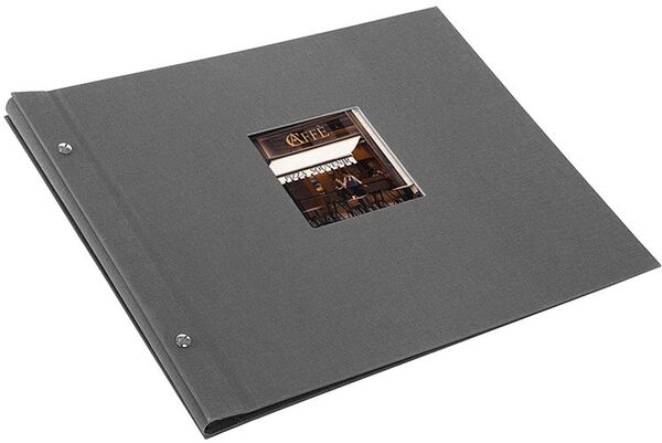goldbuch Schraubalbum Bella Vista 39x31 40 schwarze Seiten  grau
