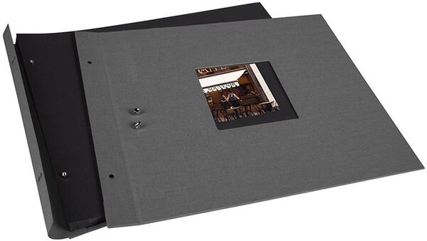 goldbuch Schraubalbum Bella Vista 39x31 40 schwarze Seiten  grau