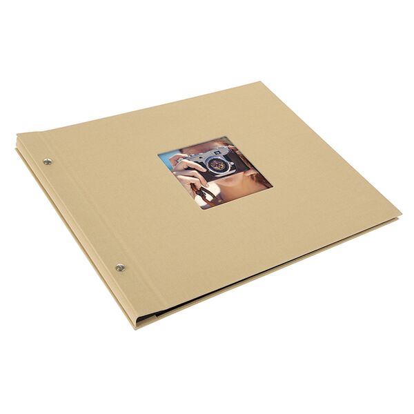 goldbuch Schraubalbum Bella Vista 39x31 40 schwarze Seiten  Beige