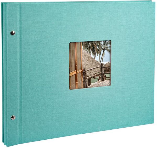 goldbuch Schraubalbum Bella Vista 39x31 40 schwarze Seiten  aqua