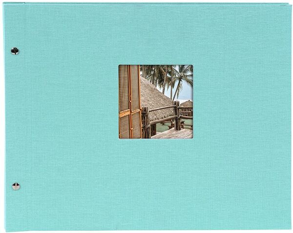 goldbuch Schraubalbum Bella Vista 39x31 40 schwarze Seiten  aqua