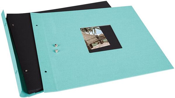 goldbuch Schraubalbum Bella Vista 39x31 40 schwarze Seiten  aqua