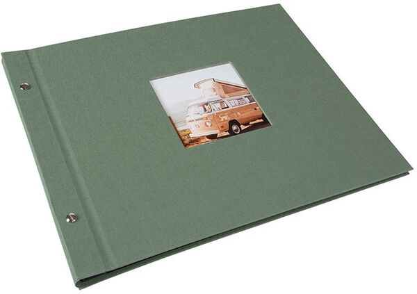 goldbuch Schraubalbum Bella Vista 39x31 40 schwarze Seiten  Artischocke