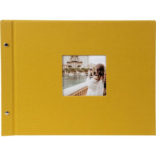 goldbuch Schraubalbum Bella Vista 39x31 40 schwarze Seiten  senf