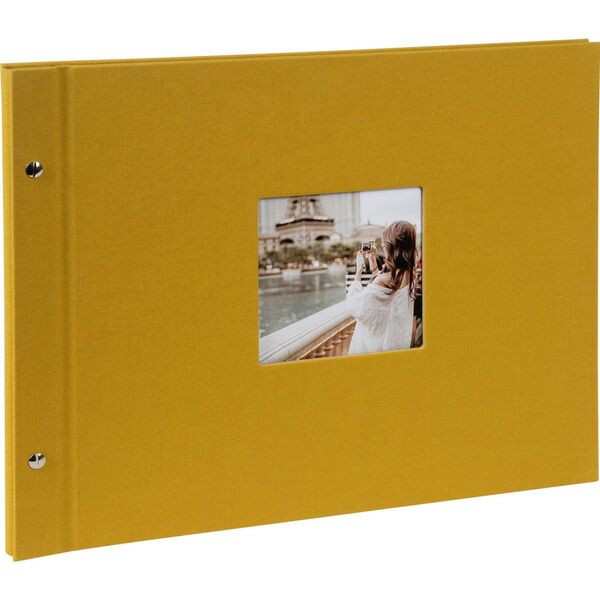 goldbuch Schraubalbum Bella Vista 39x31 40 schwarze Seiten  senf