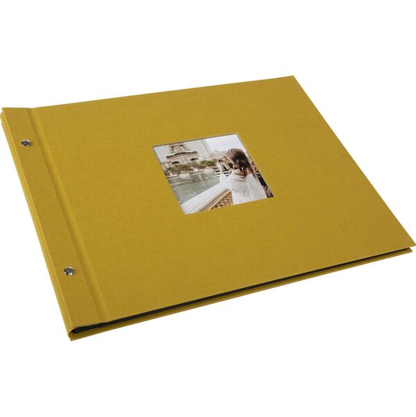 goldbuch Schraubalbum Bella Vista 39x31 40 schwarze Seiten  senf