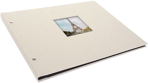 goldbuch Schraubalbum Bella Vista 39x31 40 schwarze Seiten  sandgrau