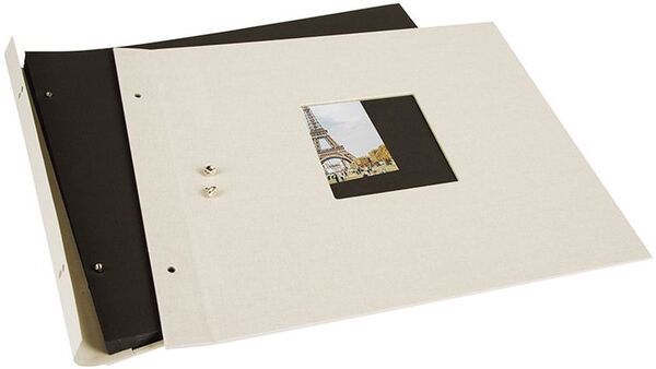 goldbuch Schraubalbum Bella Vista 39x31 40 schwarze Seiten  sandgrau