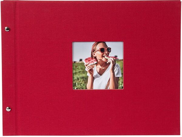 goldbuch Schraubalbum Bella Vista 39x31 40 schwarze Seiten  rot